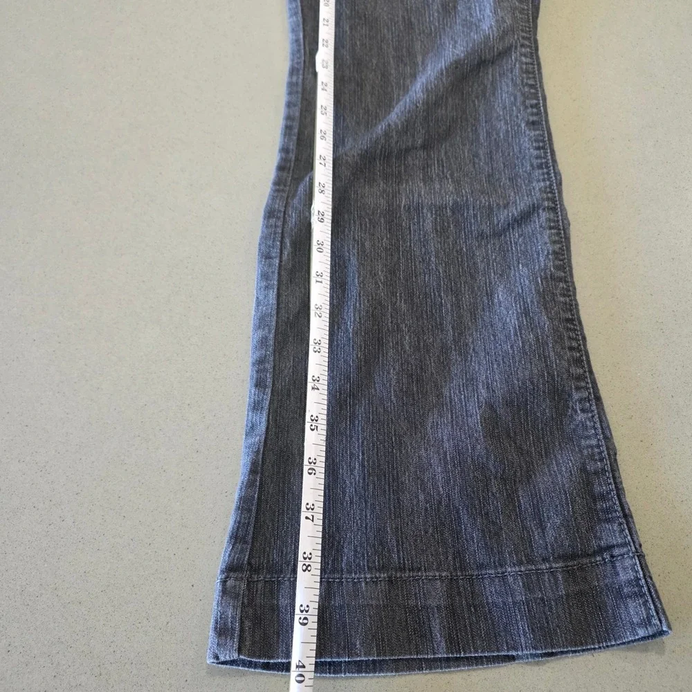 SO Heritage‎ Womens Flare Leg Jeans Gray Denim Double Button Size 17